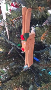A clothespin reindeer made by Gail Lee Martin.